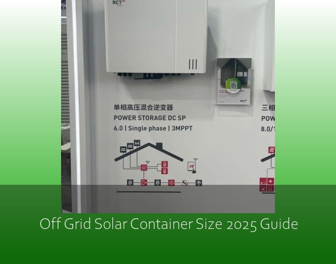 Off Grid Solar Container Size 2025 Guide